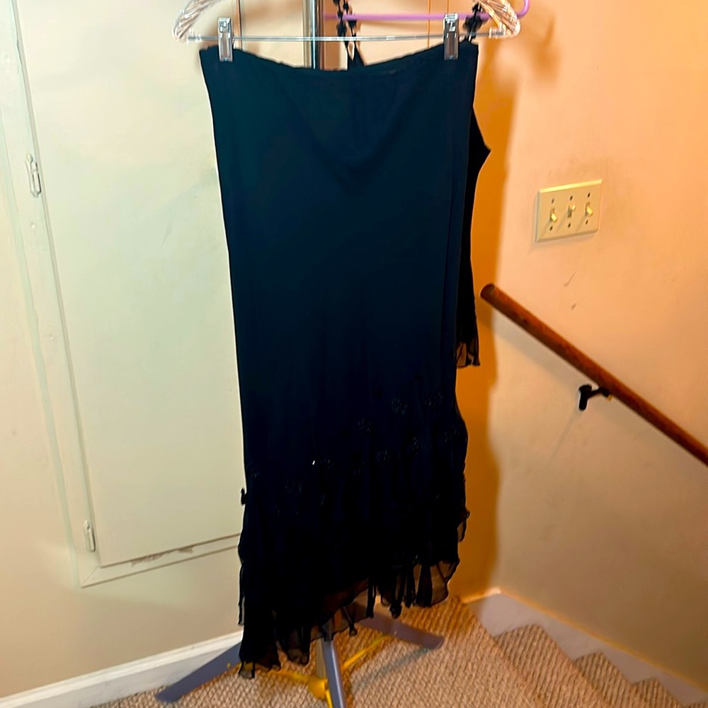 Ice shirt and top. Asymmetrical. Black. Size 8